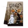 Paño de cocina bestseller transfronterizo para Halloween con estampado de calabaza y fantasma, paño de cocina con ambiente festivo de Halloween, toalla de mano