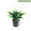 Suculenta Verde de Agave Simulada em Vaso Planta Verde Bonsai Decoração de Mesa Ornamentos Loja de Casa Janela Paisagismo Plantas em Vaso