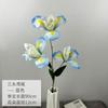 Jardim de Flores de Casamento Simulado de Íris de Três Cabeças Arranjando Cenas de Flores Artificiais para Criar Cenário de Adereços de Fotografia em Celebrações da Internet