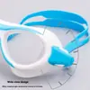 Gafas de Natación para Niños, Impermeables y Antivaho con Marco Dividido, Diadema de Tela Elástica, Cruz de Silicona, Gafas de Natación Unisex