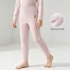 Pantalones de algodón puro de otoño para niñas de mediana y mayor edad, pantalones cálidos para niñas, pantalones de punto de capa base, no necesitan usar ropa interior, pantalones para dormir en casa