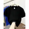 Nueva Camiseta Infantil de 200g de Alta Densidad con Triple Costura para Ropa Infantil, Cuello Redondo, Hombro Caído, Manga Corta, Diseño Liso, Se Puede Estampar con Logo