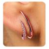 Aretes Simples Chapados en Cobre de Amazon Transfronterizo Diseño Nicho Conservador del Color Aretes de Moda Versátiles para Mujer 2025 Nuevo Estilo