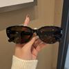 Gafas de Sol Coreanas Retro Ojo de Gato, Gafas de Sol con Protección UV, Gafas de Sol de Moda de Alta Gama con Montura Ovalada para Estilo Urbano