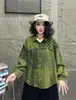 Otoño 2026 Nueva Moda Estampada Cuello Solapa Holgada Adelgazante Manga Larga Camisa de Madre Blusa Elegante Mayoreo