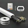 Capa autoadesiva de proteção de fios para parede, canaleta de borracha PVC anti-pisoteio, 3 metros