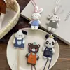 Pantalones con Tirantes de Dibujos Animados Nuevos Japoneses y Coreanos Conejo Panda Collar Colgante de Muñeco de Peluche Tridimensional Collar con Colgante Corazón de Niña