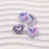 Color AB electrochapado agujero recto estrella hueca corazón a corazón corazón de melocotón cuentas sueltas DIY cadena de teléfono móvil colgante material decorativo con cuentas