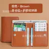 Portapasaporte transfronterizo, bolsa multifuncional para documentos de viaje, bolsa de almacenamiento de boletos de cuero PU, cubierta protectora, se puede imprimir con logo