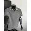 Camiseta Falsa de Duas Peças Manga Curta Masculina Verão Estilo Old Money Roupas Masculinas Camisa POLO Top Adolescente Roupas Masculinas Manga Curta
