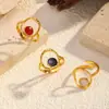 Joyería de Acero Inoxidable Chenhe Lujo Accesible Moda Transfronteriza Joyería de Acero de Titanio Dorado Anillo Abierto de Gama Alta Sin Decoloración para Mujeres