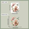 Bonitas pegatinas de dibujos animados de gato, flor y pájaro para baño, pegatinas decorativas para el hogar, venta al por mayor, autoadhesivas