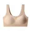 Pilates Seamless Intimates Pequeno Decote V Sem Aros Sutiã de Suporte Suave Tamanho Grande Redução de Seios Sutiã Bojo Fixo