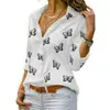 Estación independiente 2025 explosión camisa de verano para mujer nueva tendencia europea y americana camisa estampado de animales 3D