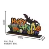 Artesanías de Madera de Halloween de Venta Caliente Transfronteriza Adornos Decoraciones para Fiestas Calabaza de Dibujos Animados Casa Embrujada Letras Decoraciones de Escritorio