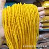 Contas Soltas de Calcedônia de 4mm, Contas Redondas de Jade Amarelo, Contas Coloridas de Jaspe, Corrente de Contas Colorida, Atacado de Materiais para Contas do Fabricante