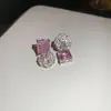 Pendientes Colgantes de Mariposa Corazón Gota de Agua Borla de Circonita Aguja de Plata Diseño de Nicho Pendientes de Lujo Accesible Pendientes de Gama Alta