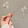 Novo grampo de cabelo antigo estilo chinês com borla para mulheres, elegante e versátil, adequado para Hanfu, cheongsam e penteados presos