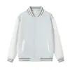 Outono 380g Algodão Diamante Texturizado Air Layer Bloco de Cores Retrô Americano Jaqueta de Baseball Roupa Tendência para Casal