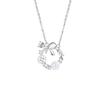 Collar de Plata de Ley 925 con Forma de Lazo para Mujer Moda Versátil Cadena para Clavícula de Perla y Estrella Colgante de Copo de Nieve de Navidad