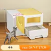 Bandeja de arena para gatos completamente cerrada, a prueba de olores, tipo pasillo extragrande, tipo cajón anti salpicaduras, inodoro para gatos, caja de arena a prueba de olores