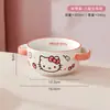 Tazón Cerámico de Doble Oreja Sanrio para Uso Doméstico, Tazón Infantil, tazón para Bebé para Comer, Juego de Vajilla Cerámica de Alta Calidad
