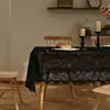 Mantel rectangular de encaje blanco estilo pastoral francés, mantel de comedor, cubierta para mesa de centro de sala de estar, tapete decorativo para mesa del hogar