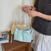 Bolsa de Palha Trançada de Verão para Mulheres 2026 Nova Tendência Moda Bolsa Saco de Cordão Versátil de Alta Qualidade para Ombro/Axila