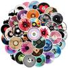 50 pegatinas de vinilo para CD, álbumes de grafiti, pegatinas adhesivas de PVC, decorativas para equipaje, scooter, taza de agua, ordenador