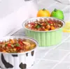 Caja de Papel de Aluminio Taza de Pudín Postre Tarta de Huevo con Tapa Redonda Especial para Horno Freidora de Aire Molde de Pastel de Aluminio Bocadillo