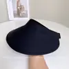 Chapéu de Sol Vazado de Peça Única Sem Costura para Mulheres Verão Chapéu de Sol Anti-UV com Aba Larga para Cobrir o Rosto Chapéu de Sol para Ciclismo Moderno