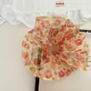Nian Nian Dulce Fresco Color Caramelo Organza Estilo Coreano Anillo para el Pelo de Intestino Grande Goma para el Pelo