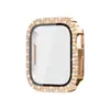 Fábrica Adequada para Apple Watchs9 Capa Protetora Apple 789 Diamante de Duas Fileiras Película de PC Temperado Capa de Relógio Integrada