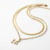 Nuevo Collar de Acero Inoxidable Estilo Europeo y Americano que No se Desvanece, Moderno Colgante de Luna Corazón Letra Cadena Versátil para Clavícula para Mujeres