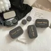 Estojo para Lentes de Contato, Portátil, Compacto, Estojo Simples para Lentes de Contato, Caixa de Cuidados Companheira, Caixa de Armazenamento, Laser Hot Stamping com Espelho