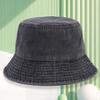 Sombrero de pescador lavado con protección solar para exteriores bordado LOGO estampado en caliente algodón sombrero de cubo sombrero de cuenca viejo publicidad venta al por mayor