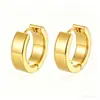 Aretes de Aro Lisos de Acero de Titanio Aretes de Tachuela de Acero Inoxidable Resistentes al Color Versátiles Anillos para Cartílago de Oreja Múltiples Tamaños Dorado Plateado Cierres de Acero de Titanio para Orejas