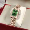Nuevo Reloj Cuadrado para Mujer Resistente al Agua Moda Reloj de Cuarzo Explosiones Transfronterizas en Vivo de Tiktok Correa de Acero Sólido Hebilla de Mariposa