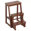 Banqueta Escada Multifuncional, Cadeira Escada de Escalada de Uso Duplo, Escada Dobrável Doméstica, Escada Pequena para Subir, Escada de Madeira Interna, Escada de Três Degraus