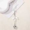 Simple Plata Corazón Lazo Cuentas para Ensartar Pixel Beads Llavero Colgante DIY Moda Versátil Cadena de Teléfono Bolso Encanto