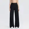 Calças de yoga de cintura alta, com pernas largas e caimento fluido para mulheres, calças esportivas de perna reta e corte solto, adequadas para usar como roupa externa, efeito emagrecedor, para fitness e uso casual, tamanhos grandes disponíveis