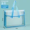 Bolsa de mão para documentos selada nas bordas com fecho duplo, bolsa de armazenamento de provas para estudantes de grande capacidade, bolsa transparente à prova d'água de PP para tutoria, pasta de arquivos