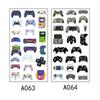 Novos adesivos de tatuagem de transferência de água para controle de console de jogos de desenho animado de e-commerce transfronteiriço da Amazon, adesivos para presente de festa de aniversário
