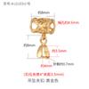 Hebilla colgante de estilo retro para mujer, hebilla plateada con codo de tubo Xiangyun, cabeza de colgante de cristal DIY, hebilla de Buda de jade