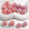 Contas Dingyi 16mm Flor de Cerejeira Lua Fria Cor Eletrodepositada Resina que Muda de Cor com Furo Contas para Joias DIY Lanyard de Celular Acessórios de Joias