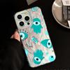 Case de Celular Verde-Olhos com Formato de Palma Maçã 15 da Amazon, Tendência Popular, Estilo Cool, para iPhone 17, Padrão de Pena, Anti-Queda 12Pm