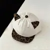 Gorra para niños, nuevo producto de otoño, gorra de béisbol elegante con estampado de leopardo para niños y niñas, visera suave, sombrero para protección solar en viajes al aire libre