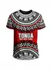 Ropa deportiva casual polinesia brasileña transfronteriza nueva comercio exterior camiseta impresa en 3D cuello redondo manga corta transfronterizo