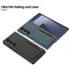 Funda para Teléfono Móvil Samsung Zfold7 Ultra Fina Estilo de Negocios Plegable Soporte para Tarjetas Tarjeta Anticaída para Teléfono Móvil Funda Protectora Transfronteriza