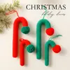 Colgante de Bastón de Navidad de Amazon Diseño de Escena Navideña DIY Decoración de Árbol de Navidad Colgante de Bastón de Lana